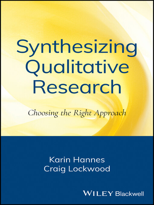 Cover image for Synthesizing Qualitative Research